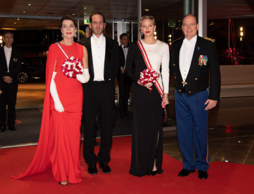 Princess Charlene Wears Akris for the 2018 Fete Nationale Gala