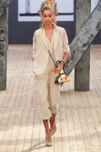 Akris beige jumpsuit and blazer