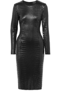 TOM FORD Croc-Effect Jacquard Jersey Dress