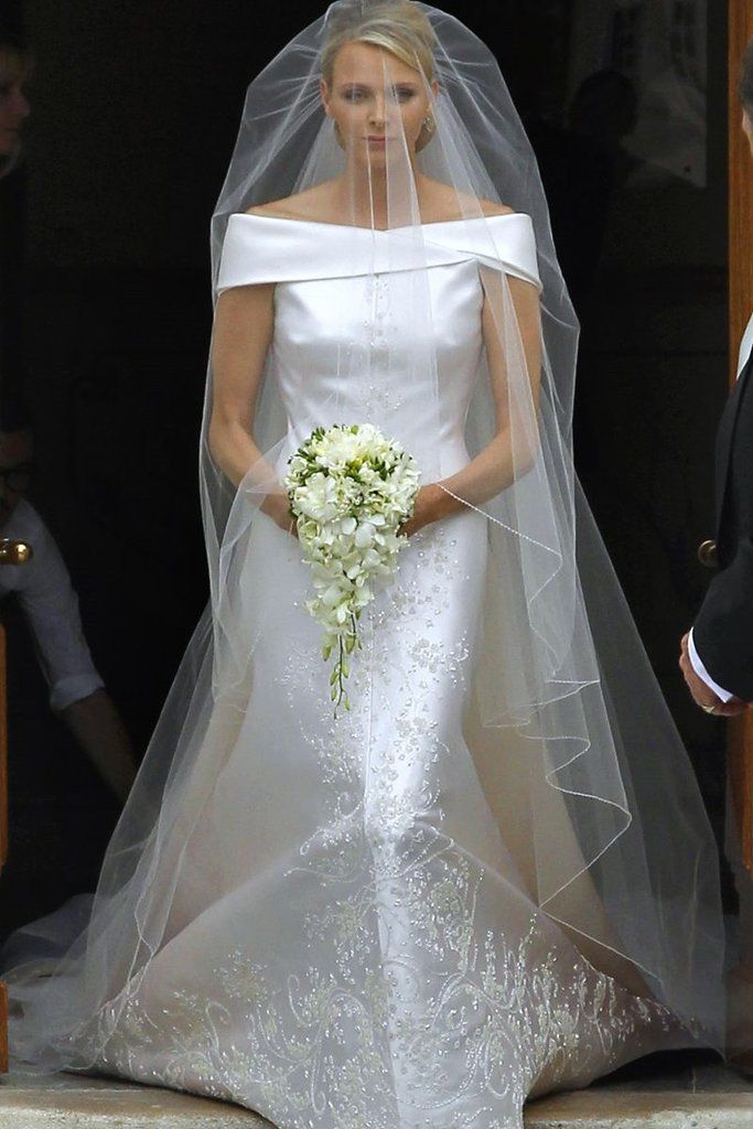 Princess Charlene wedding gown sketch by Armani Prive