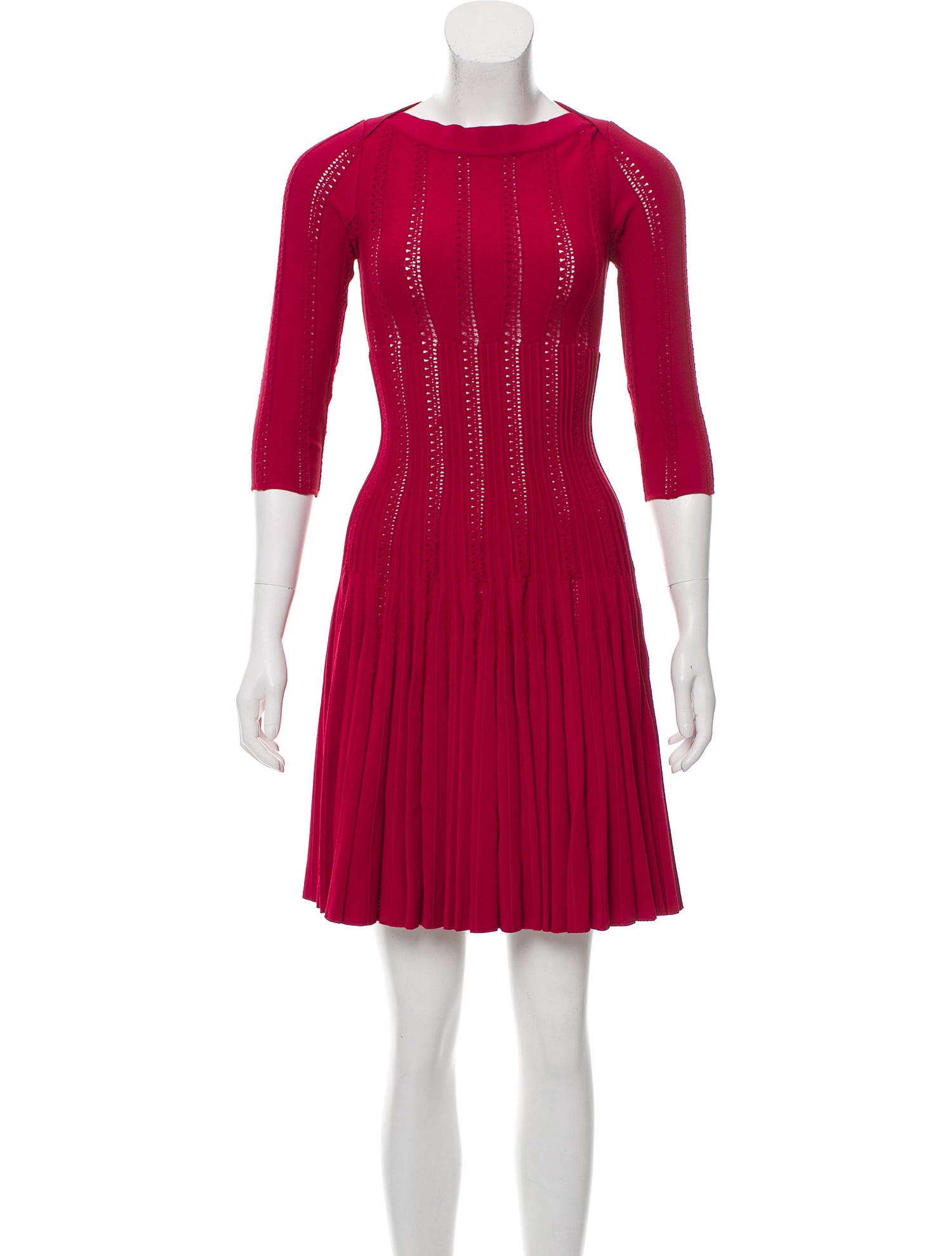 ALAA Pleated Long Sleeve Dress - The Royal Couturier