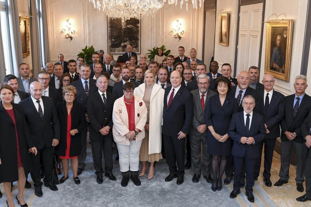 Prince Albert and Princess Charlene handout Sport medals 2019