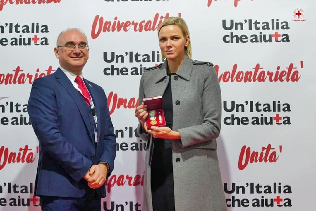 Princess Charlene received the CRI gold medal in 2019