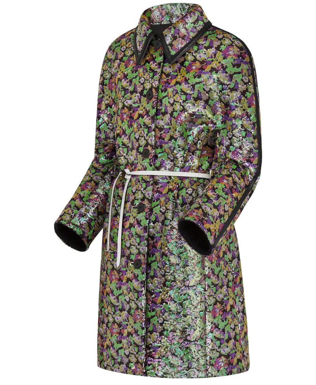 Louis Vuitton Embroidered Kimono Sleeve Coat