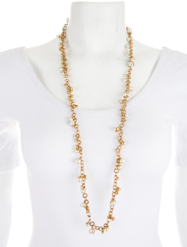 CHRISTIAN DIOR Mise en Dior Faux Pearl Necklace