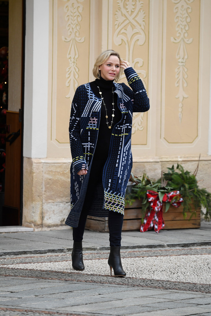 Princess Charlene Peter Pilotto coat