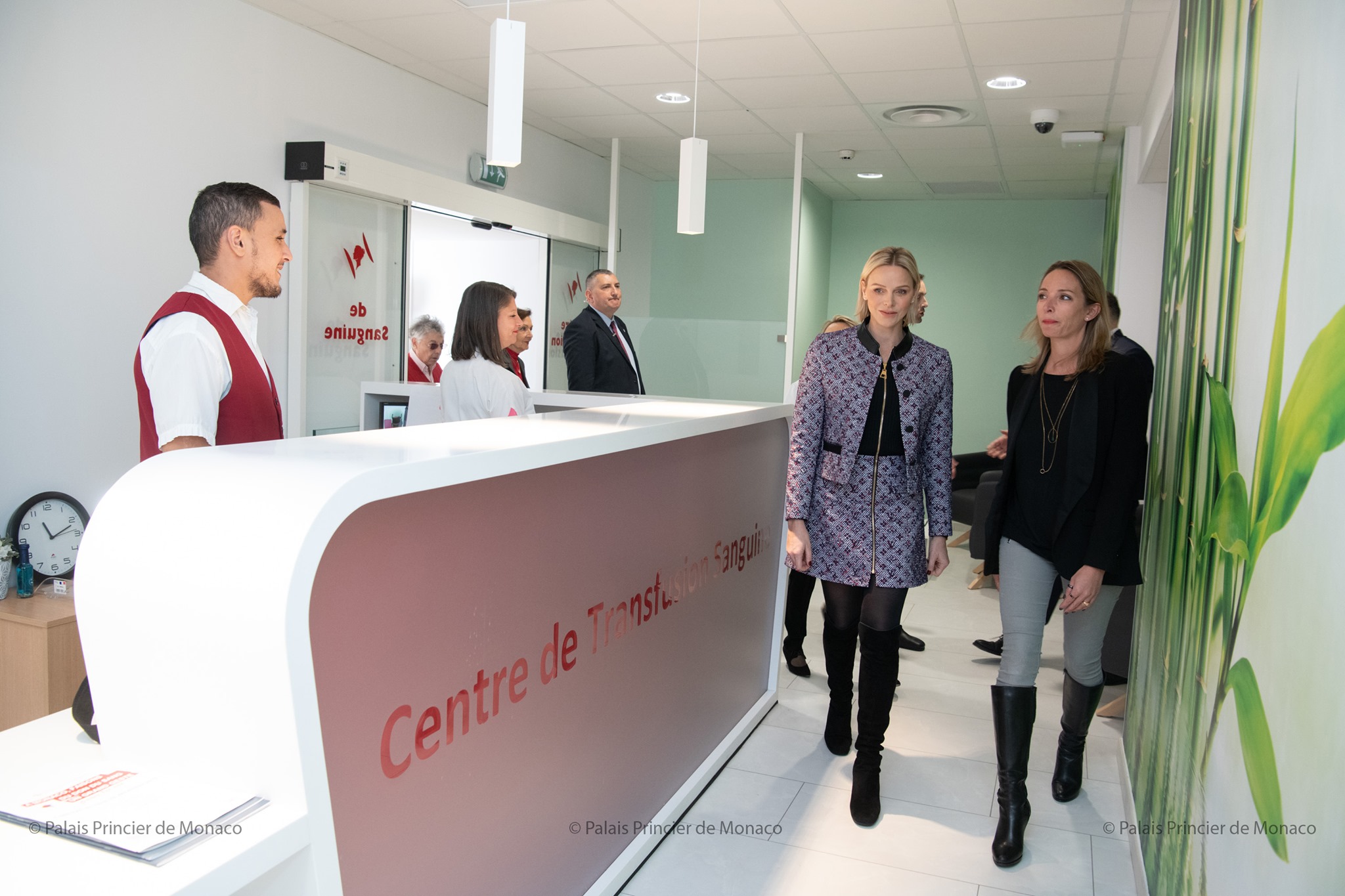 Princess Charlene visits the Princess Grace Hospital in LV December 2019
