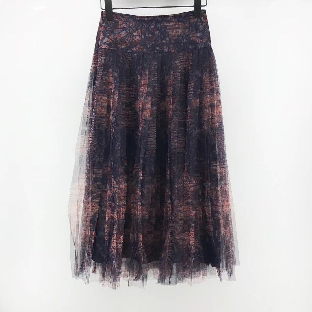 Christian Dior printed chiffon skirt