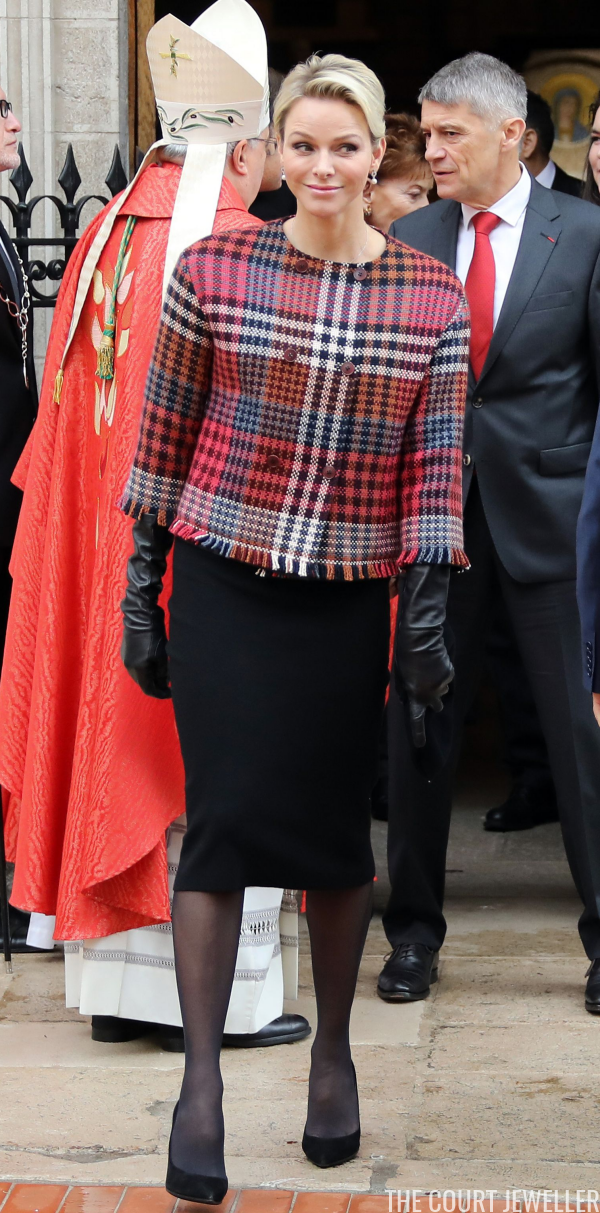 princess charlene St devote january 2018 outfit