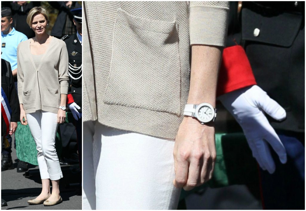 Princess Charlene White Watch Calardes 2014