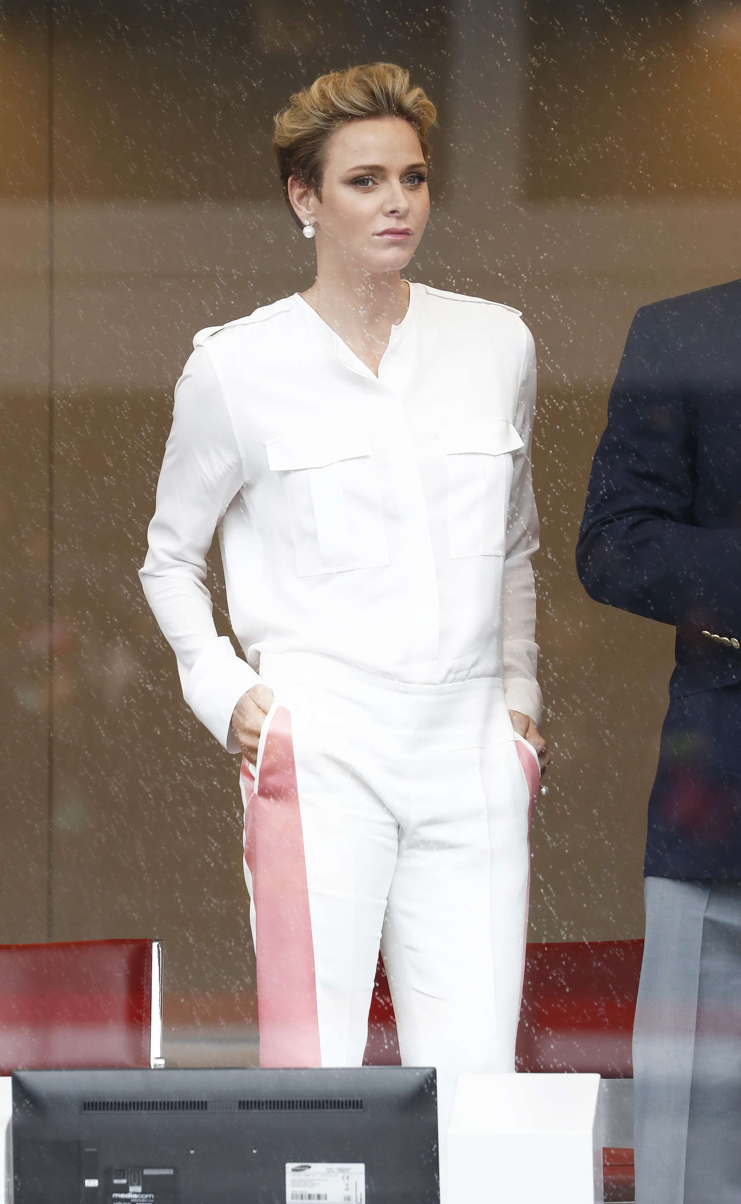 Princess Charlene in Haider Ackermann Grand Prix 2016