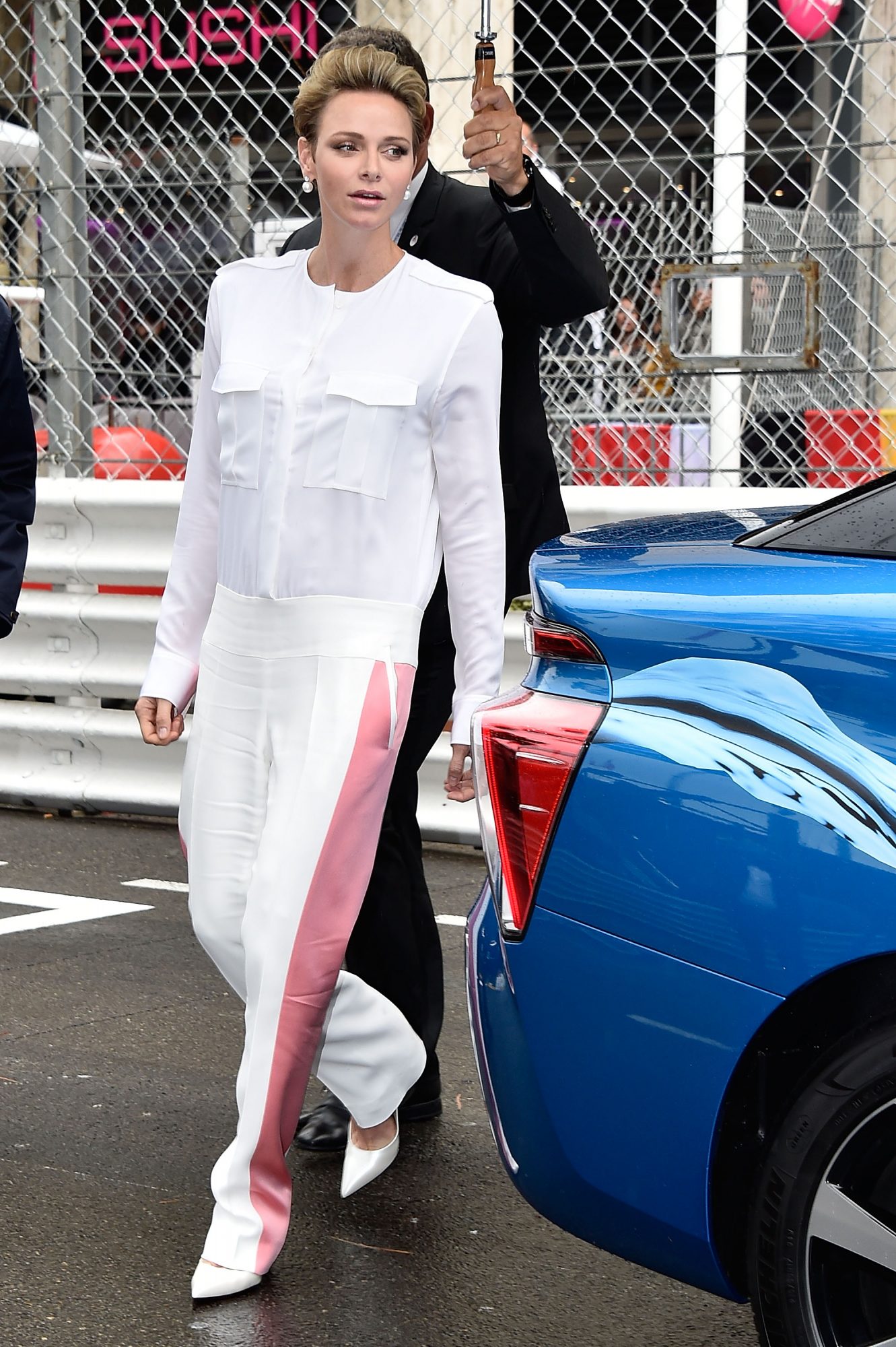 Princess Charlene in Haider Ackermann Grand Prix 2016