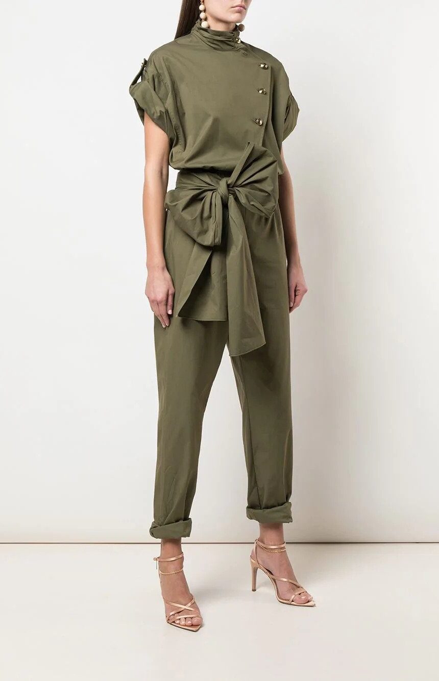 Oscar De La Renta Bow Detail Jumpsuit