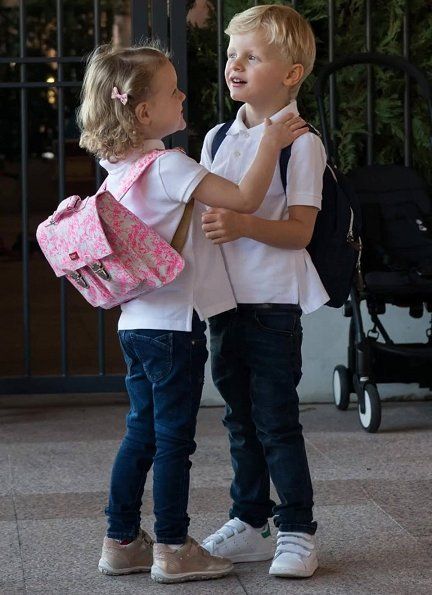 Prince Jacques and Princess Gabriella start the first day of school