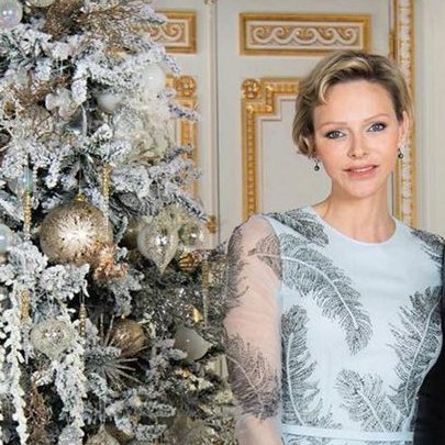 Prince Albert and Princess Charlene Christmas portrait 2020