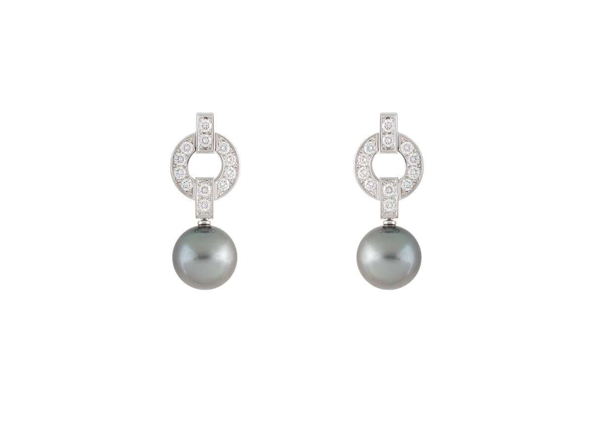 Himalia pearl earrings by Cartier