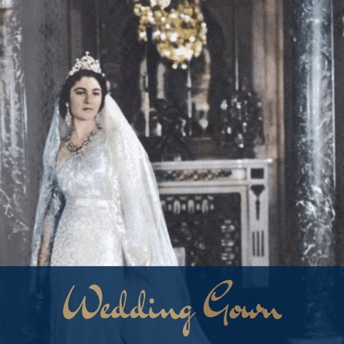 Queen Farida's wedding gown