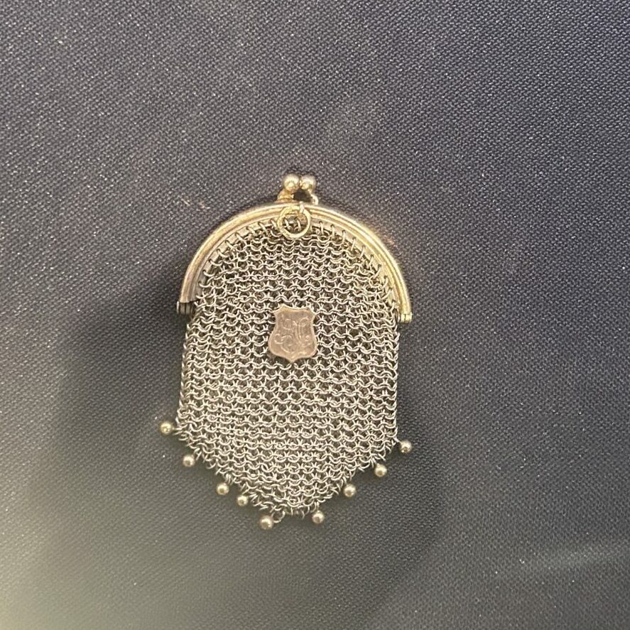 Queen Narriman silver coin purse, from the NMEC.